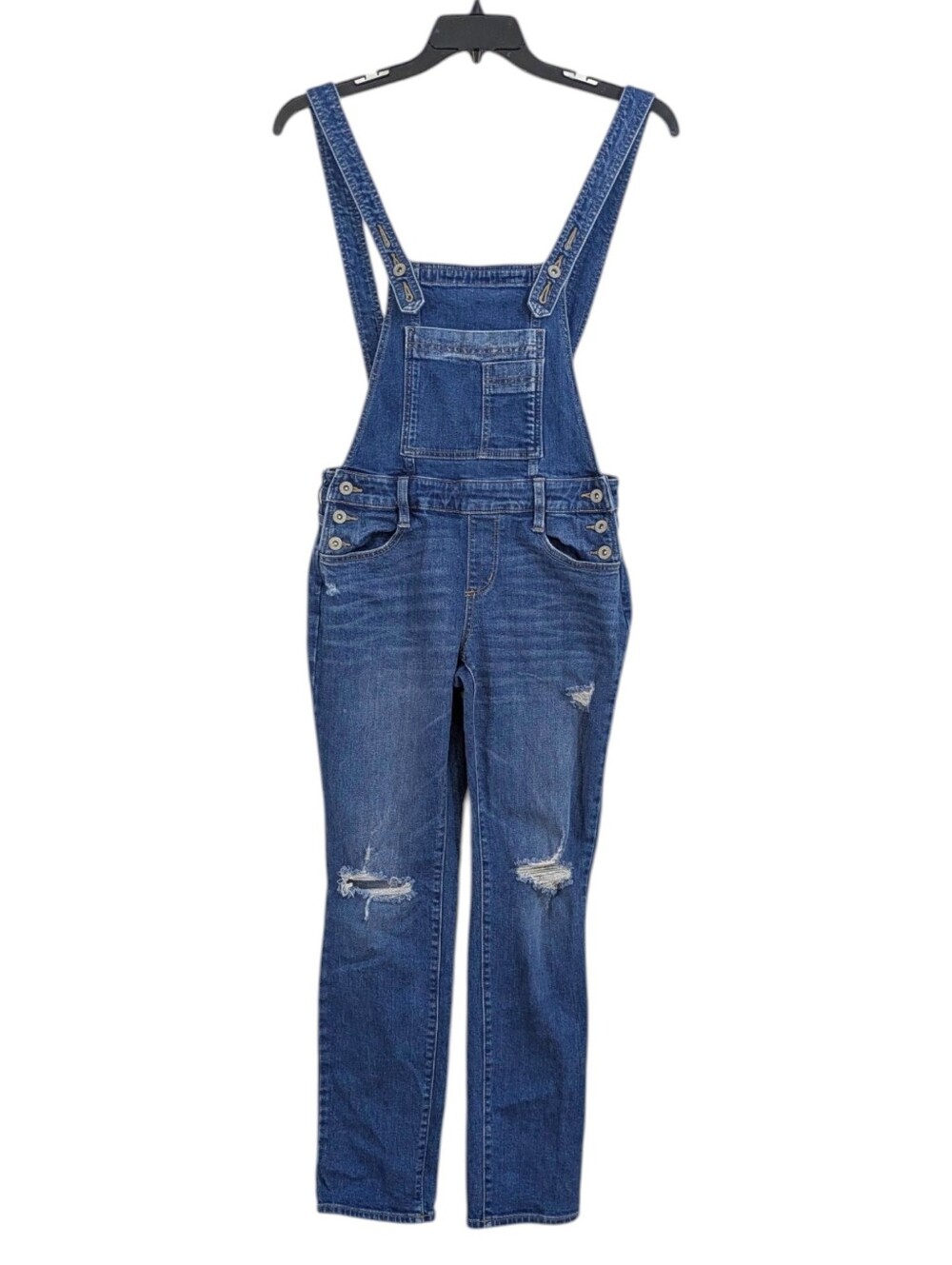 Arizona Adjustable Denim Overalls - Size Small Womens - Distressed Ripped Jean
